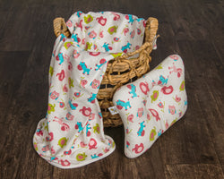 Baby Pillow With Matching Blanket- Pink