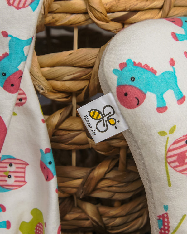 Baby Pillow With Matching Blanket- Pink